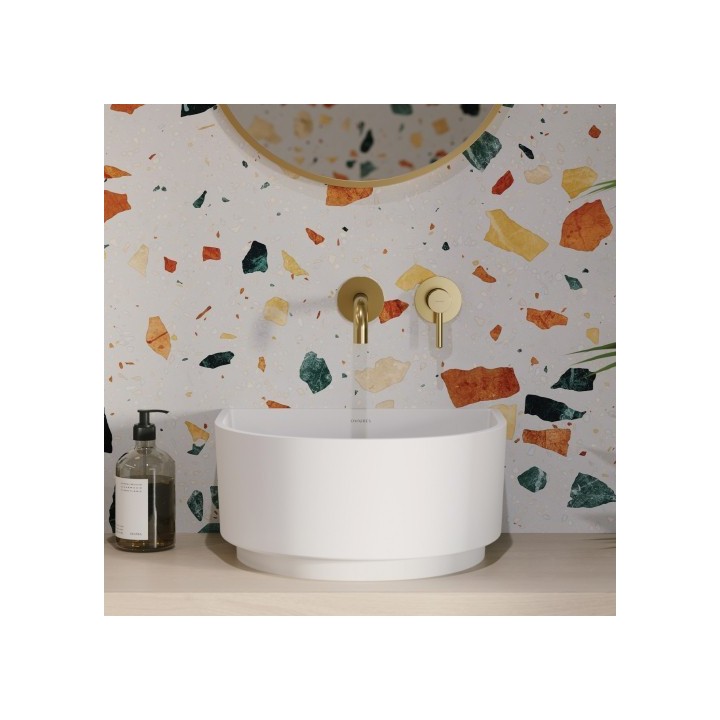 Umywalka 42x37 cm Omnires Cadence Marble+ biały mat CADENCE420BM