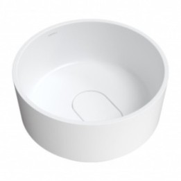 Umywalka ø42x19 cm Omnires Cadence Marble+ biały mat CADENCER420BM