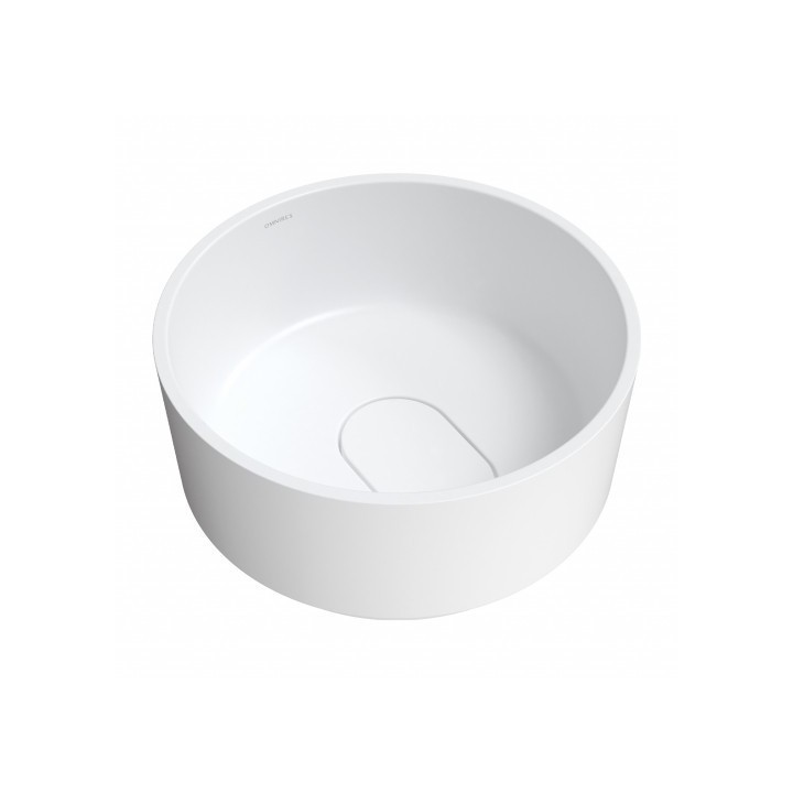 Umywalka ø42x19 cm Omnires Cadence Marble+ biały mat CADENCER420BM