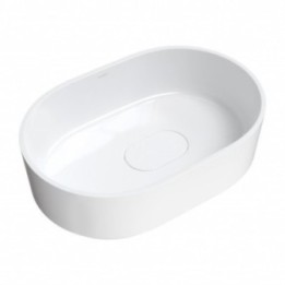 Umywalka 62x42x19 cm Omnires Cadence Marble+ biały połysk CADENCE620BP