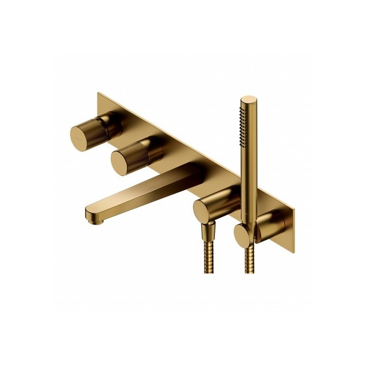 Bateria wannowa Omnires Contour 5-otworowa złoty szczotkowany CT8037/1GLB