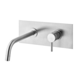 Bateria umywalkowa 248 mm PAFFONI LIGHT stal szczotkowana LIG106ST