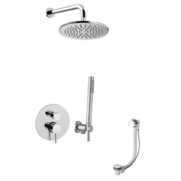 Zestaw wannowy z deszczownicą 225 mm PAFFONI LIGHT chrom LIG019ZWSCSU3ACR
