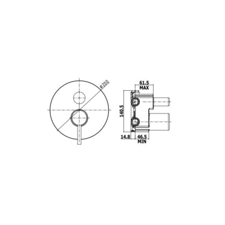 Zestaw wannowy z deszczownicą 225 mm PAFFONI LIGHT chrom LIG019ZWSCSU3ACR