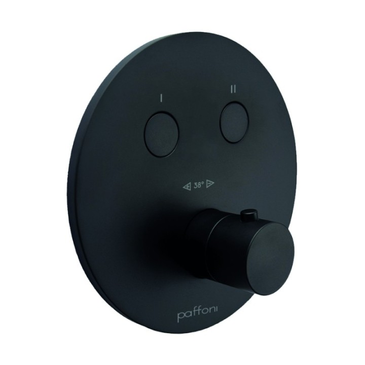 Bateria podtynkowa 2-drożna z CPBOX PAFFONI LIGHT czarny mat CPT018NO