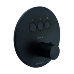 Bateria podtynkowa 3-drożna z CPBOX PAFFONI LIGHT czarny mat CPT019NO