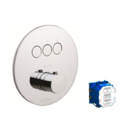 Bateria podtynkowa 3-drożna z CPBOX PAFFONI LIGHT biały mat CPT019BO