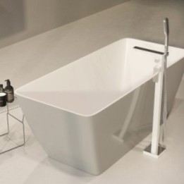 Bateria wannowa wolnostojąca Omnires Parma chrom/biały PM7433CRB