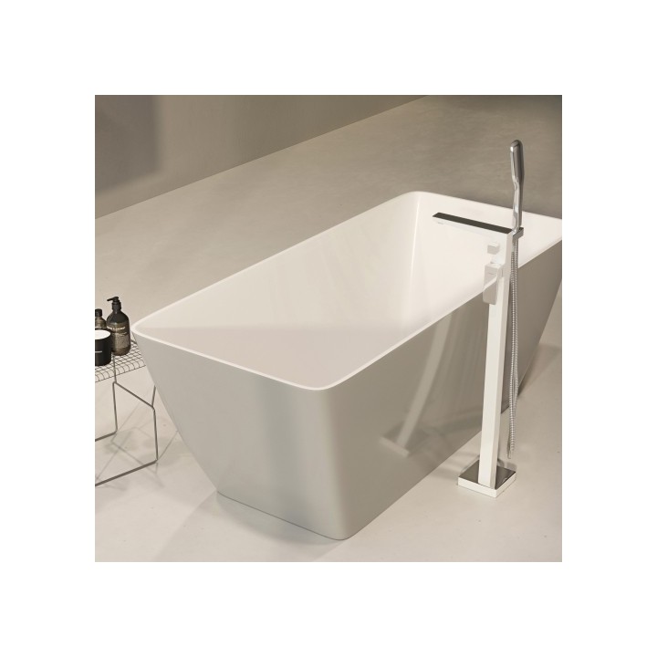 Bateria wannowa wolnostojąca Omnires Parma chrom/biały PM7433CRB