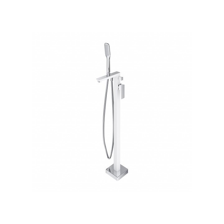 Bateria wannowa wolnostojąca Omnires Parma chrom/biały PM7433CRB