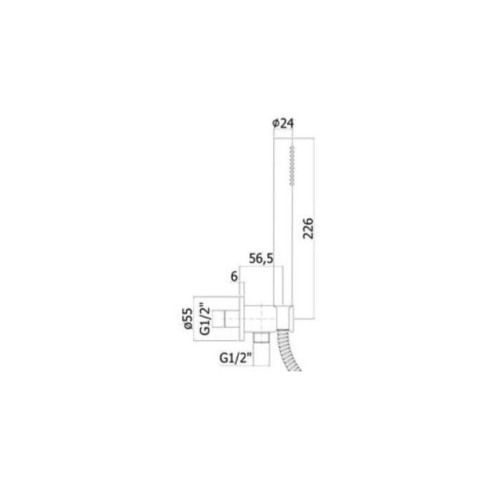 Zestaw natryskowy z deszczownicą 250 mm PAFFONI LIGHT chrom LIG018ZSC2F