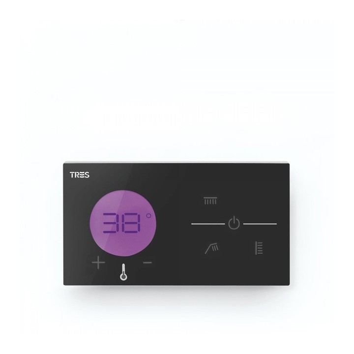 Tres Exclusive System Elektronicznej Kontroli Termostatycznej 3 Drożny Czarny 092.883.98