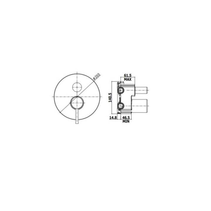 Zestaw natryskowy z deszczownicą 225 mm PAFFONI LIGHT chrom LIG018ZN5A