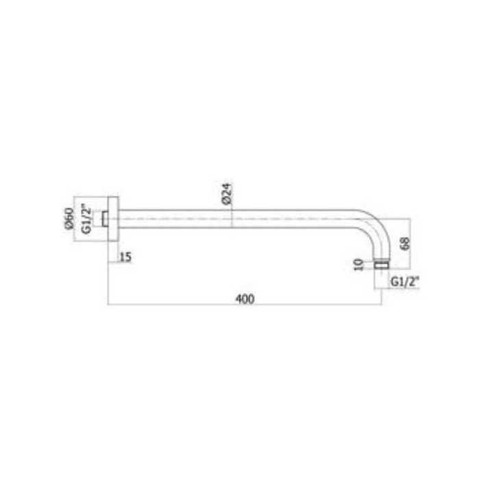 Zestaw natryskowy z deszczownicą 250 mm PAFFONI LIGHT chrom LIG018ZN5F