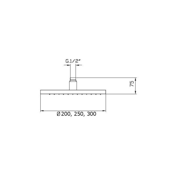 Zestaw natryskowy z deszczownicą 250 mm PAFFONI LIGHT chrom LIG018ZN5F