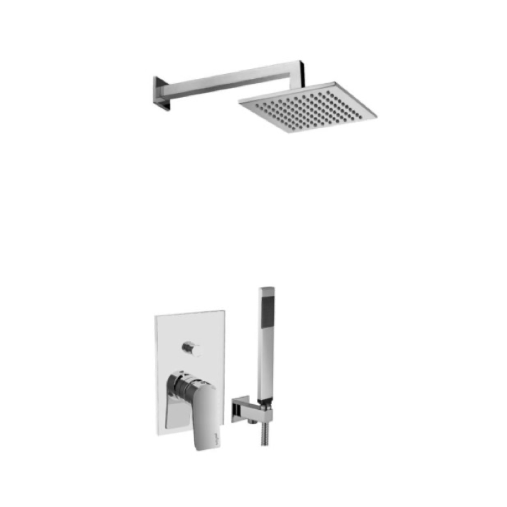 Zestaw natryskowy 200x200 mm PAFFONI TILT stal szczotkowana TI015ZSC3AST