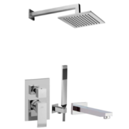 Zestaw wannowy 40 cm/30x30 cm slim PAFFONI ELLE chrom EL019ZSCW3BCR