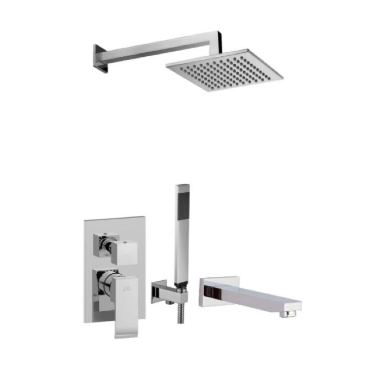 Zestaw wannowy 40 cm/30x30 cm slim PAFFONI ELLE chrom EL019ZSCW3BCR