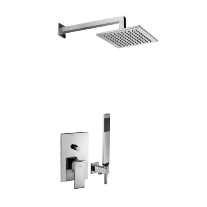 Zestaw natryskowy 40 cm/20x20 cm PAFFONI ELLE czarny mat EL015ZSC3ANO
