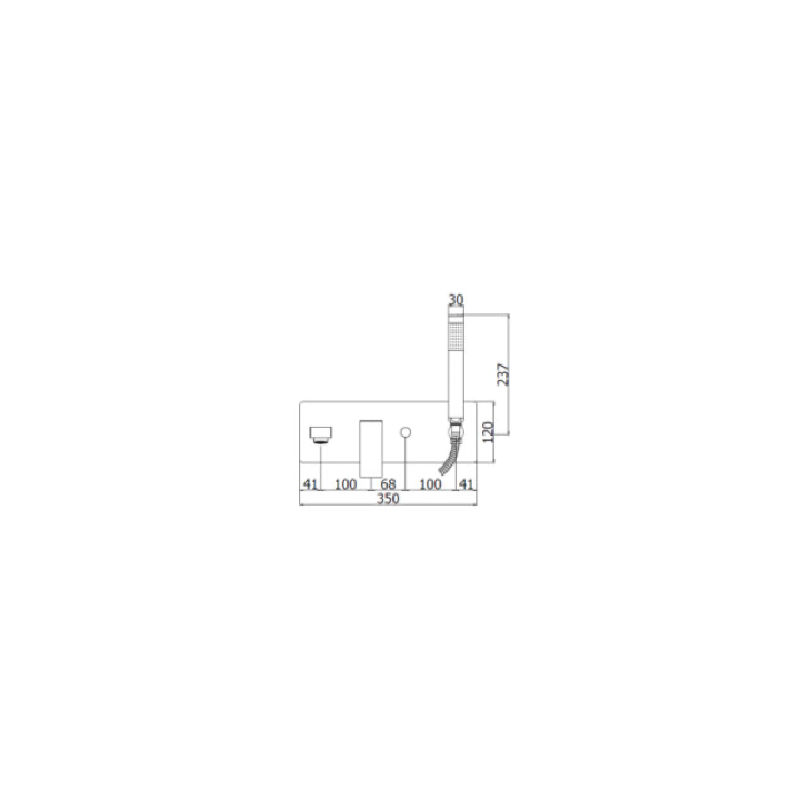 Bateria wannowa podtynkowa PAFFONI LEVEL chrom LES001CR