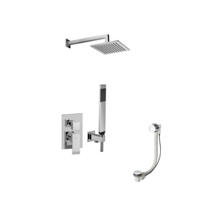 Zestaw wannowy 40 cm/20x20 cm PAFFONI LEVEL chrom LES019ZWSCSU3A
