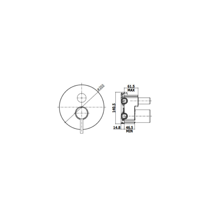 Zestaw wannowy 250 mm slim PAFFONI STICK chrom SK019ZSCW3FCR