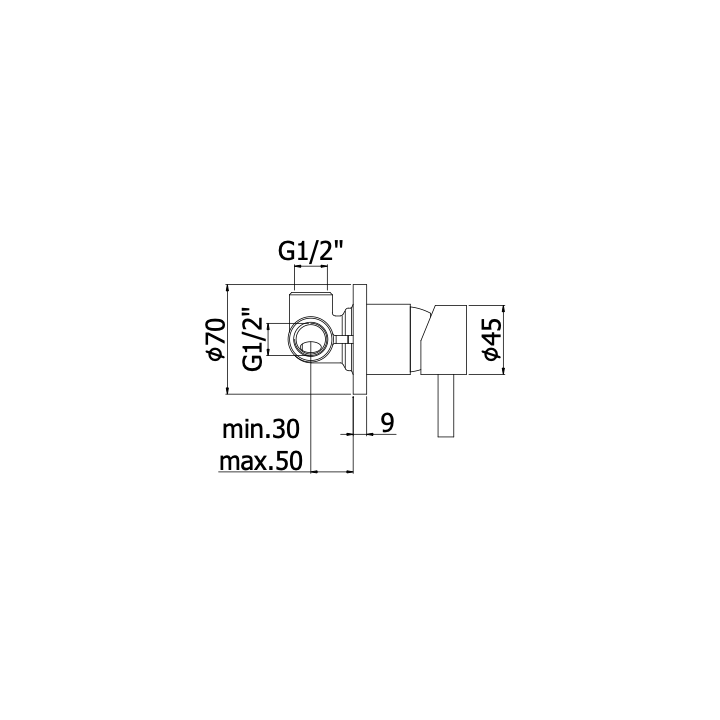 Bateria umywalkowa podtynkowa 120 mm PAFFONI STICK chrom SK004CR70