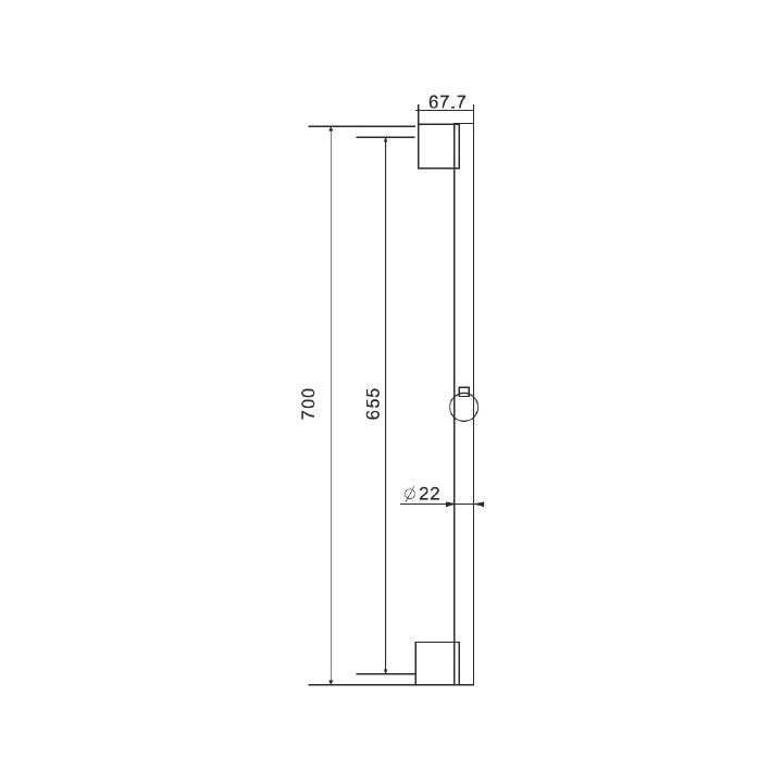 Zestaw natryskowy 400 mm/300 mm slim PAFFONI CANDY chrom CA015ZN3B
