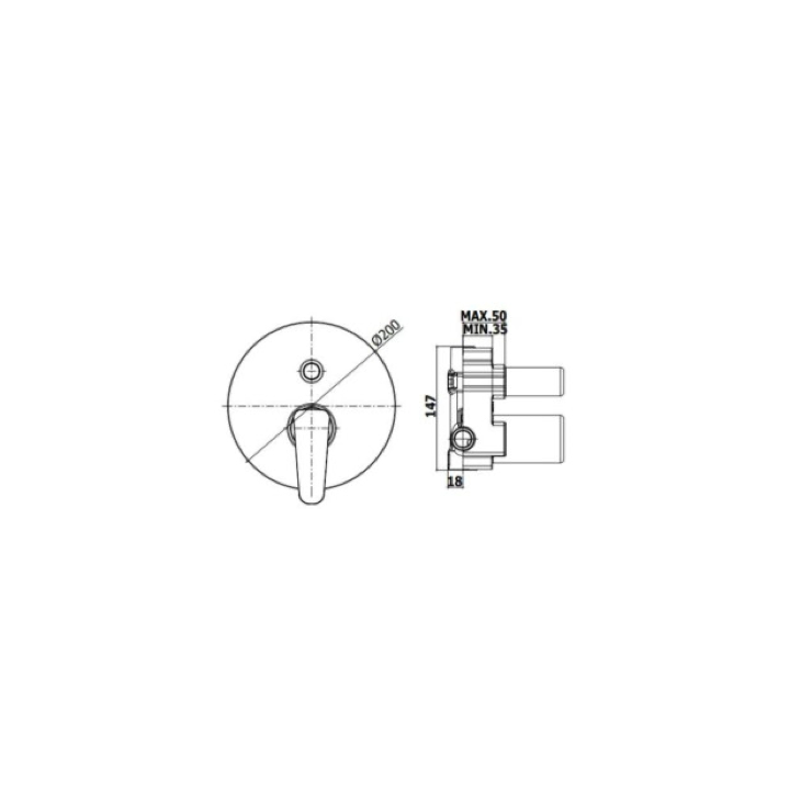 Zestaw natryskowy 400 mm/300 mm slim PAFFONI SLY chrom SY015ZSC3B