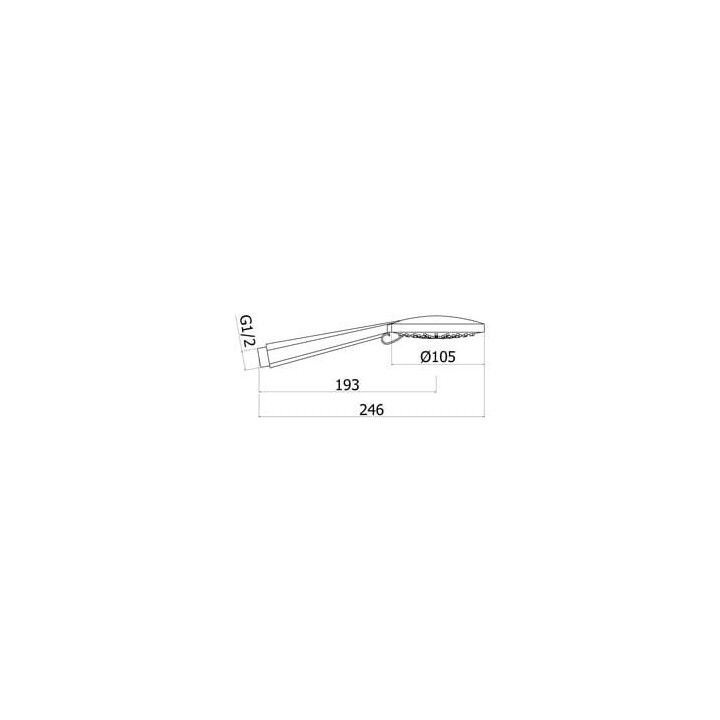 Zestaw natryskowy 400 mm/225 mm PAFFONI LIME chrom LM015ZSC3A
