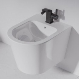 Bidet wiszący 51x36 cm Omnires Tampa biały połysk TAMPABIBP