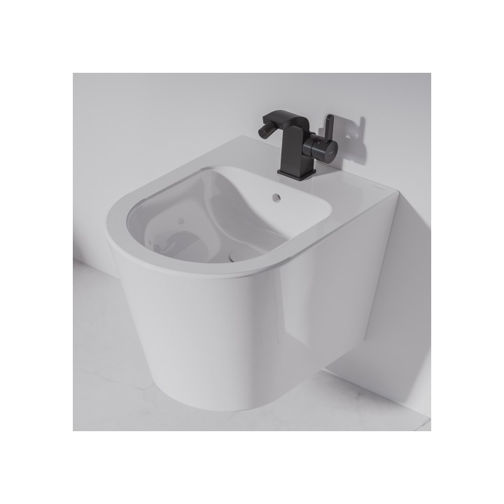 Bidet wiszący 51x36 cm Omnires Tampa biały połysk TAMPABIBP