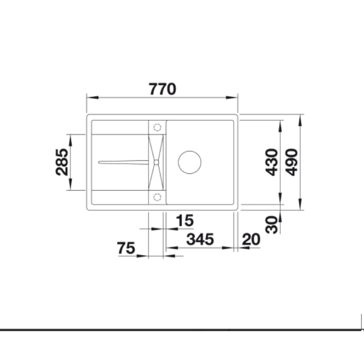 Zlewozmywak BLANCO METRA 45 S-F SILGRANIT KAWOWY 519088
