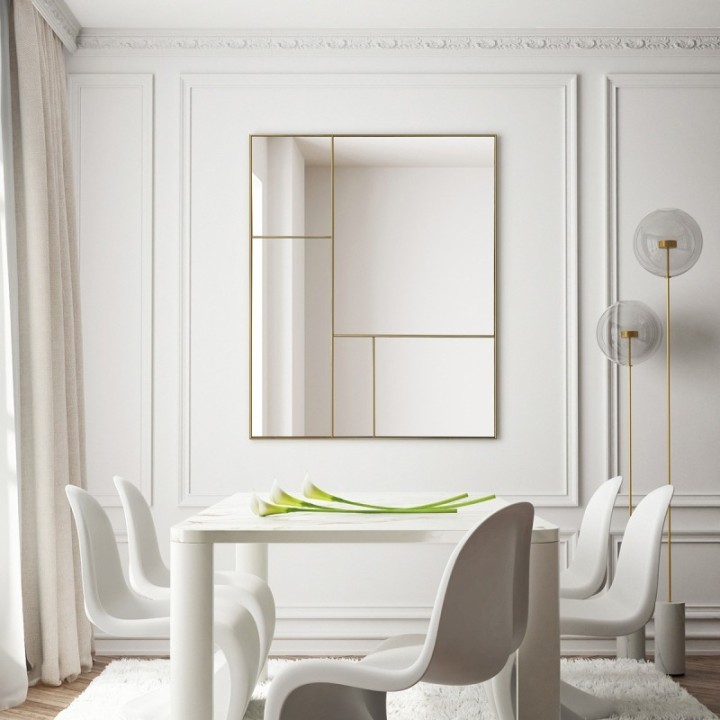 LUSTRO GIERADESIGN CREDO LINEA 70X90CM W RAMIE Z MOSIĄDZU CRD/L/70X90