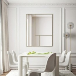LUSTRO GIERADESIGN CREDO LINEA 90X120CM W RAMIE Z MOSIĄDZU CRD/L/90X120