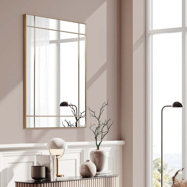 LUSTRO GIERADESIGN CREDO CLASSIC 70X90CM ZE ZŁOTYMI SZPROSAMI CRD/CL/70X90