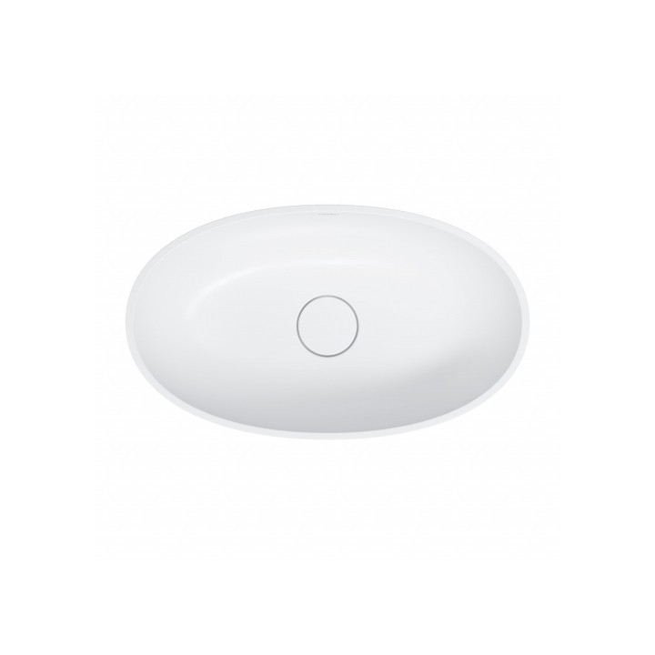 Umywalka nablatowa Omnires Shell 60x35cm biały mat. SHELLUNBM