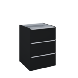 Komoda ELITA LOFTY 50 3S 50x69.5x48.7 cm black matt 168306