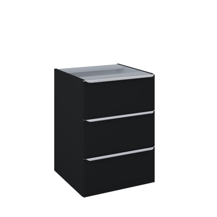 Komoda ELITA LOFTY 50 3S 50x69.5x48.7 cm black matt 168306