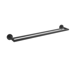 Wieszak na ręcznik podwójny 60 cm STELLA CLASSIC czarny mat 07.120-B
