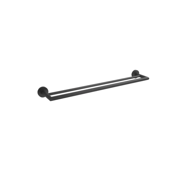 Wieszak na ręcznik podwójny 60 cm STELLA CLASSIC czarny mat 07.120-B