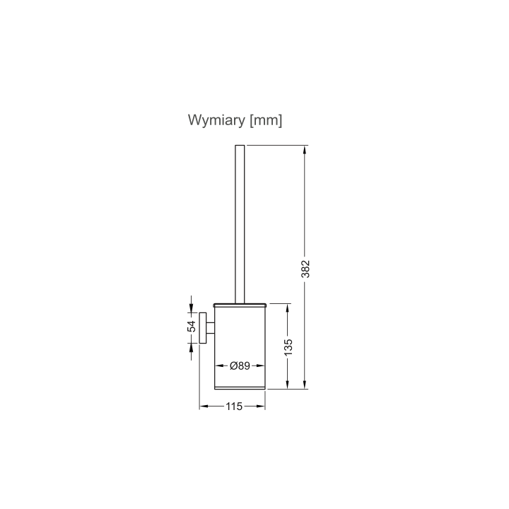 Szczotka WC wisząca STELLA CLASSIC biały mat 07.433-W
