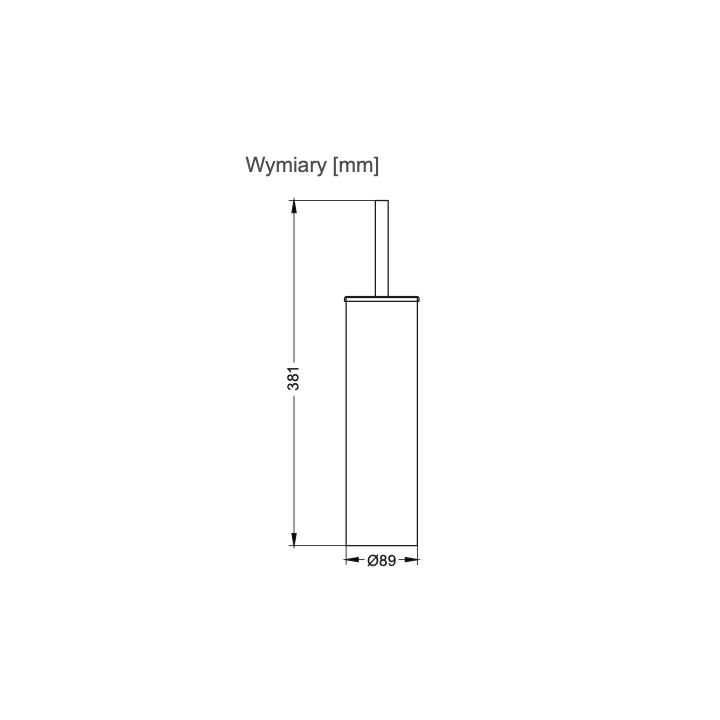 Szczotka WC wysoka wolnostojąca STELLA CLASSIC biały mat 07.436-W