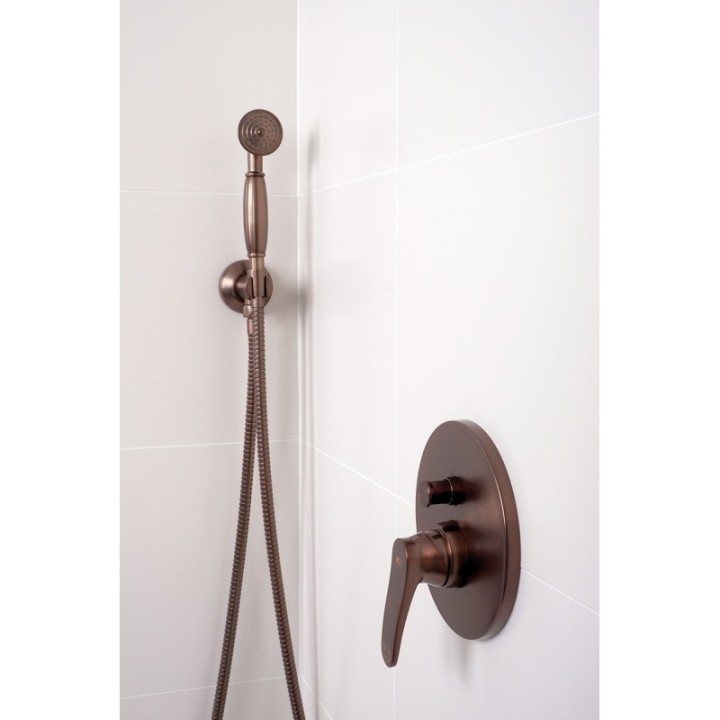 Zestaw natryskowy podtynkowy Omnires Art Deco miedź antyczna SYSAD28ORB