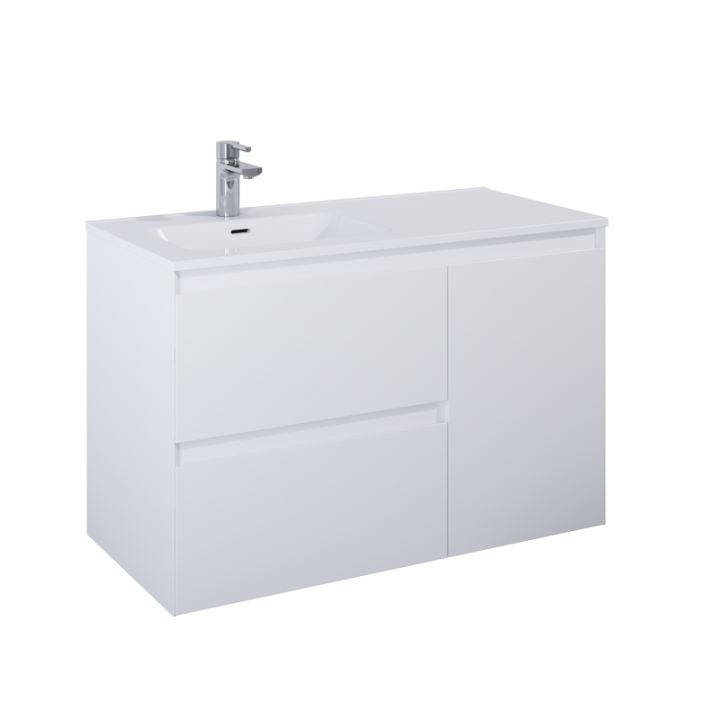 SZAFKA ELITA SPLIT 100 (60 2S L + KOSZ CARGO P) WHITE MATT 168148