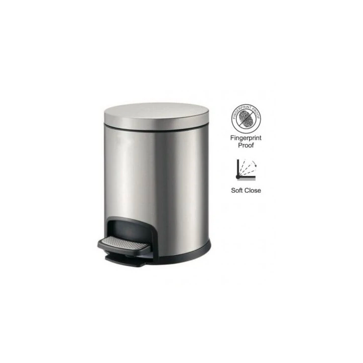 Pojemnik na odpadki 5L STELLA PREMIUM srebrny 20.20105