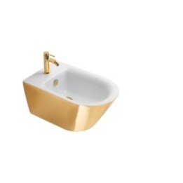 Bidet podwieszany CATALANO ZERO 55x35 Biało-Złoty 1BS55NRBO