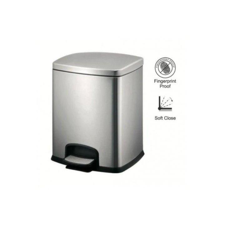 Pojemnik na odpadki 20L STELLA PREMIUM srebrny 20.20320