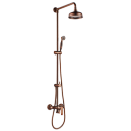Zestaw natryskowy Omnires Art Deco miedź antyczna AD5144ORB