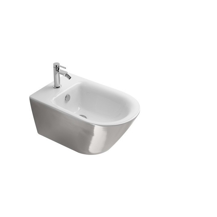 Bidet podwieszany CATALANO ZERO 55x35 Biało-Srebrny 1BS55NRBA